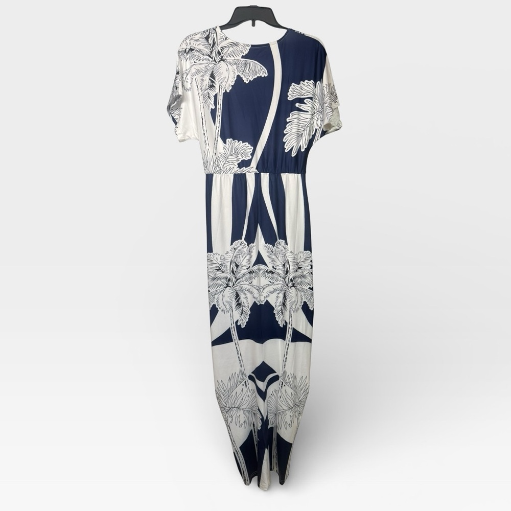 Commense Printed Deep V-Neck Midi Dress - Picture 5 of 8